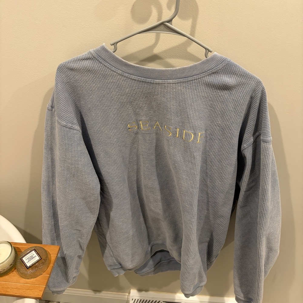 The Seaside Style Crewneck Blue With Yellow Size Medium